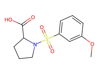 ((3-Methoxyphenyl)sulfonyl)-L-proline structure