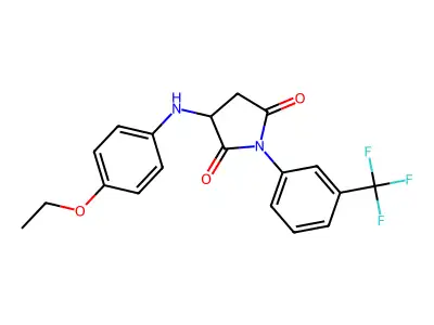 3-[(4-Ethoxyphenyl)amino]-1-[3-(trifluoromethyl)phenyl]pyrrolidine-2,5-dione structure