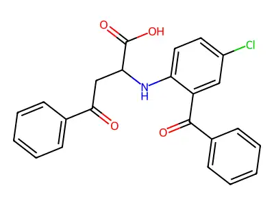 2-(2-Benzoyl-4-chloroanilino)-4-oxo-4-phenylbutanoic acid structure
