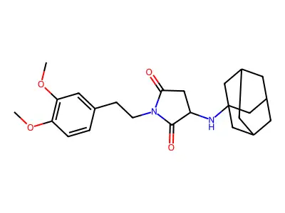 3-(1-Adamantylamino)-1-[2-(3,4-dimethoxyphenyl)ethyl]pyrrolidine-2,5-dione structure