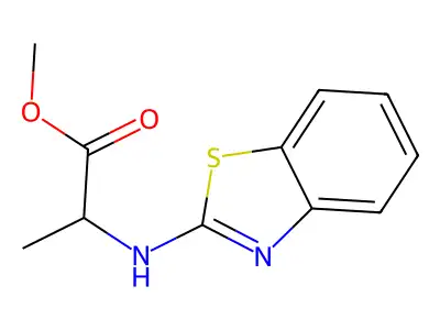 Methyl 2-(1,3-benzothiazol-2-ylamino)propanoate structure