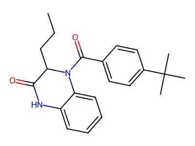 4-[4-(tert-butyl)benzoyl]-3-propyl-3,4-dihydro-2(1H)-quinoxalinone structure