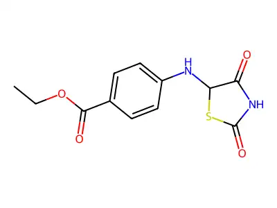 Ethyl 4-[(2,4-dioxo-1,3-thiazolidin-5-yl)amino]benzoate structure