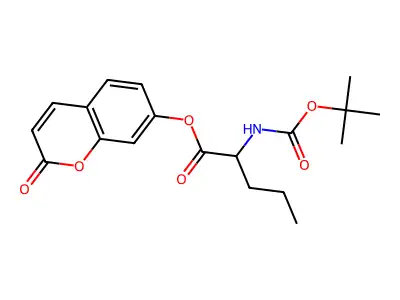 2-oxo-2H-chromen-7-yl N-(tert-butoxycarbonyl)norvalinate structure