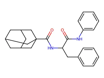2-(adamantanylcarbonylamino)-3-phenyl-N-phenylpropanamide structure