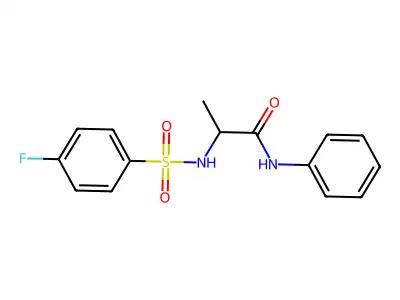 2-[(4-fluorophenyl)sulfonylamino]-N-phenylpropanamide structure