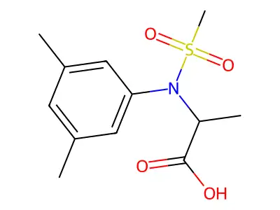 (2S)-2-[N-(3,5-dimethylphenyl)methanesulfonamido]propanoic acid structure