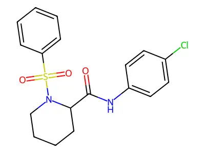 1-(benzenesulfonyl)-N-(4-chlorophenyl)piperidine-2-carboxamide structure