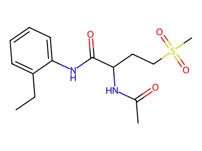 2-acetamido-N-(2-ethylphenyl)-4-(methylsulfonyl)butanamide structure