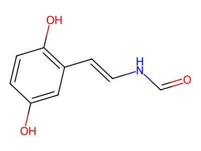 N-[2-(2,5-二羟苯基)乙烯基]甲酰胺 structure