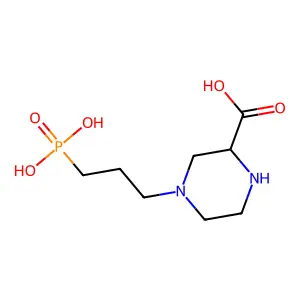 3-(2-羧基哌嗪-4-基)丙基-1-膦酸 structure