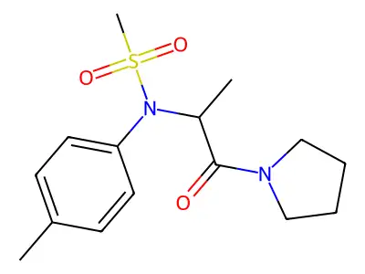 N-(1-Methyl-2-oxo-2-pyrrolidin-1-yl-ethyl)-N-p-tolyl-methanesulfonamide structure