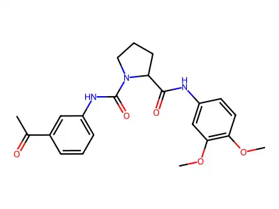N1-(3-Acetylphenyl)-N2-(3,4-dimethoxyphenyl)-1,2-pyrrolidinedicarboxamide structure