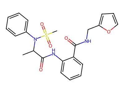 N-(furan-2-ylmethyl)-2-[2-(N-methylsulfonylanilino)propanoylamino]benzamide structure