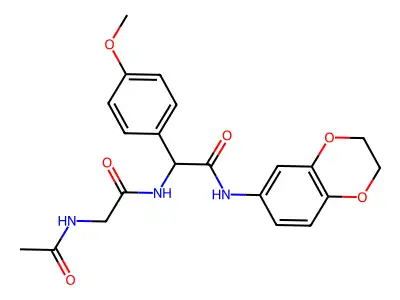 2-[(2-acetamidoacetyl)amino]-N-(2,3-dihydro-1,4-benzodioxin-6-yl)-2-(4-methoxyphenyl)acetamide structure