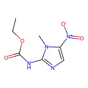 Carbamic acid, (1-methyl-5-nitro-2-imidazolyl)-, ethyl ester structure