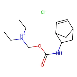 Carbamic acid, (2-norbornen-5-yl)-, (diethylamino)methyl ester, hydrochloride structure