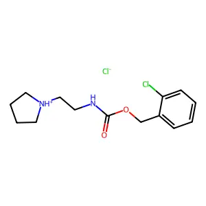 Carbamic acid, (2-pyrrolidinylethyl)-, o-chlorobenzyl ester, monohydrochloride structure