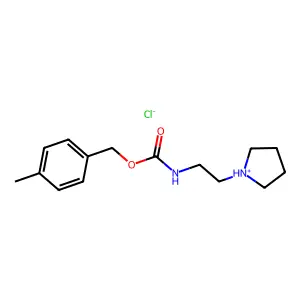 Carbamic acid, (2-pyrrolidinylethyl)-, p-methylbenzyl ester, monohydrochloride structure