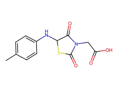 {5-[(4-Methylphenyl)amino]-2,4-dioxo-1,3-thiazolidin-3-yl}acetic acid structure