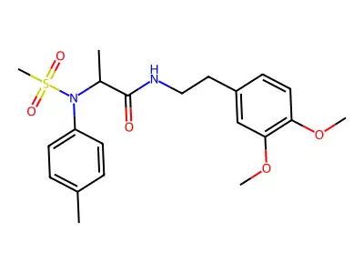 N-[2-(3,4-dimethoxyphenyl)ethyl]-2-(4-methyl-N-methylsulfonylanilino)propanamide structure