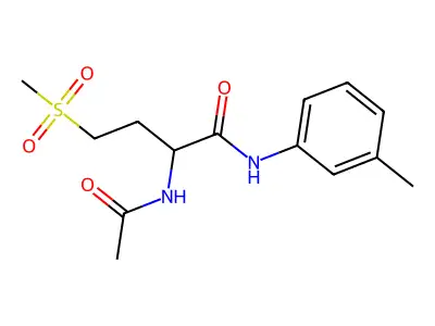 2-acetamido-4-(methylsulfonyl)-N-(m-tolyl)butanamide structure