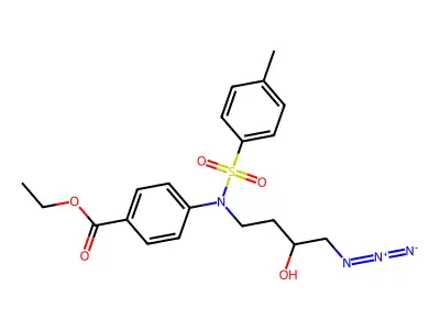 Ethyl 4-[(4-azido-3-hydroxybutyl)-(4-methylphenyl)sulfonylamino]benzoate structure