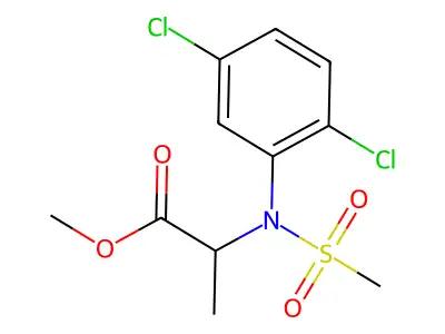 Methyl N-(2,5-dichlorophenyl)-N-(methylsulfonyl)alaninate structure