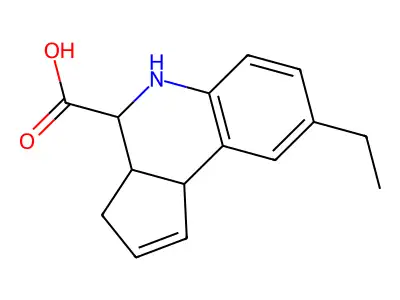 8-ethyl-3a,4,5,9b-tetrahydro-3H-cyclopenta[c]quinoline-4-carboxylic acid structure