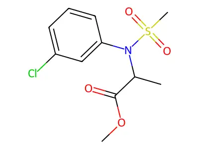 Methyl N-(3-chlorophenyl)-N-(methylsulfonyl)alaninate structure