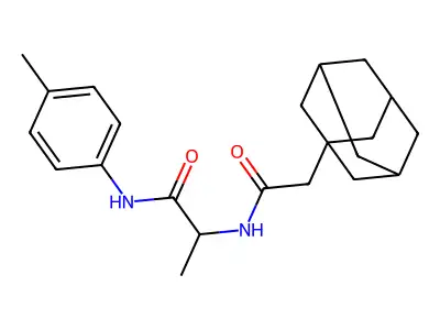 2-[[2-(1-adamantyl)acetyl]amino]-N-(4-methylphenyl)propanamide structure