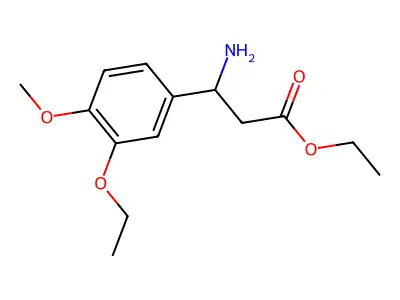 Ethyl 3-amino-3-(3-ethoxy-4-methoxyphenyl)propanoate structure
