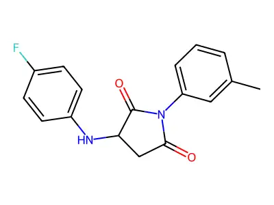 3-(4-Fluoroanilino)-1-(3-methylphenyl)pyrrolidine-2,5-dione structure