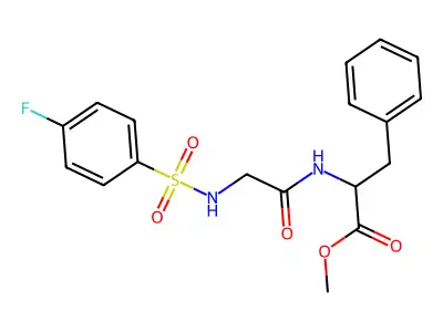 Methyl 2-[(2-{[(4-fluorophenyl)sulfonyl]amino}acetyl)amino]-3-phenylpropanoate structure