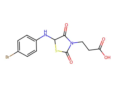 3-{5-[(4-Bromophenyl)amino]-2,4-dioxo-1,3-thiazolidin-3-yl}propanoic acid structure