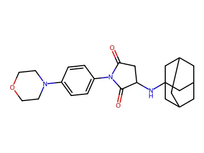 3-(1-Adamantylamino)-1-(4-morpholin-4-ylphenyl)pyrrolidine-2,5-dione structure