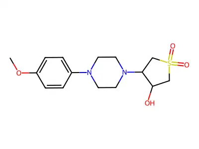 4-[4-(4-Methoxyphenyl)piperazin-1-yl]tetrahydrothiophene-3-ol 1,1-dioxide structure