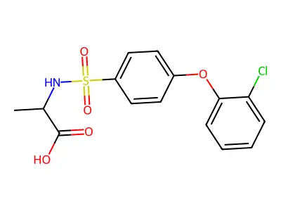 Alanine,N-[[4-(2-chlorophenoxy)phenyl]sulfonyl]- structure
