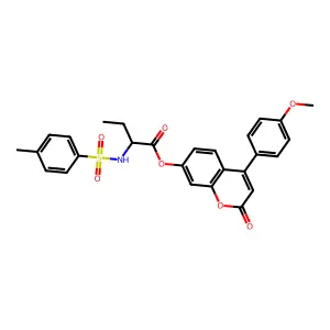[4-(4-methoxyphenyl)-2-oxochromen-7-yl] (2R)-2-[(4-methylphenyl)sulfonylamino]butanoate structure