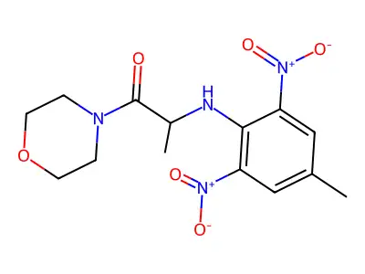 2-(4-Methyl-2,6-dinitroanilino)-1-morpholino-1-propanone structure