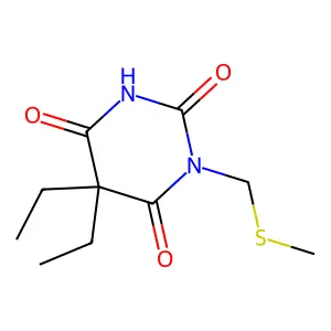 2,4,6(1H,3H,5H)-Pyrimidinetrione, 5,5-diethyl-1-((methylthio)methyl)- structure