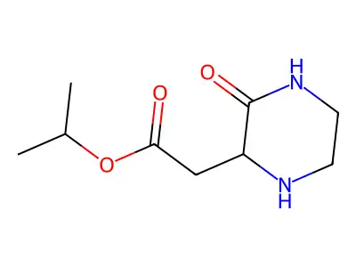 Isopropyl 2-(3-oxo-2-piperazinyl)acetate structure