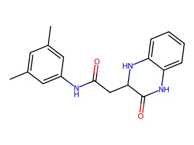 N-(3,5-dimethylphenyl)-2-(3-oxo-1,2,3,4-tetrahydroquinoxalin-2-yl)acetamide structure