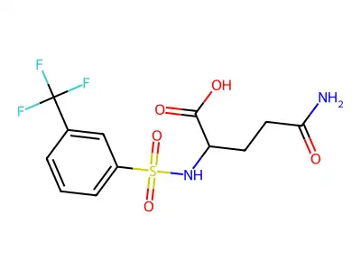 4-Carbamoyl-2-[3-(trifluoromethyl)benzenesulfonamido]butanoic acid structure