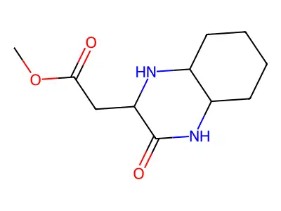 Methyl (3-oxodecahydroquinoxalin-2-yl)acetate structure