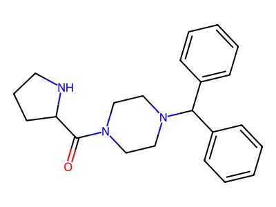 (4-Benzhydryl-piperazin-1-yl)-pyrrolidin-2-yl-methanone structure