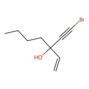 1-Hepten-3-ol, 3-(bromoethynyl)- structure