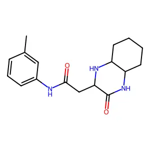 2-(3-Oxo-decahydro-quinoxalin-2-yl)-N-m-tolyl-acetamide structure