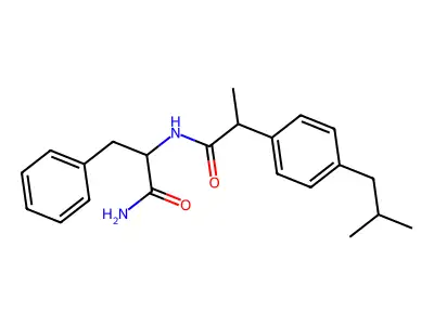 2-[2-[4-(2-Methylpropyl)phenyl]propanoylamino]-3-phenylpropanamide structure