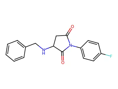 3-(Benzylamino)-1-(4-fluorophenyl)pyrrolidine-2,5-dione structure